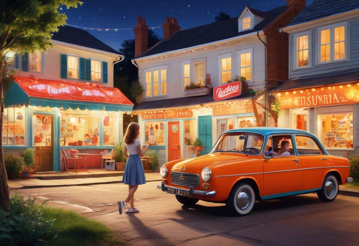 A playful and nostalgic scene capturing youthful innocence and mischievous charm, featuring a vibrant film set with bright lights, playful props, and a backdrop of a whimsical cartoon landscape. Include a diverse group of young adults engaged in lighthearted antics, showcasing their playful expressions and natural camaraderie, emphasizing a sense of fun and freedom. The atmosphere should be warm and inviting, aiming to evoke feelings of nostalgia and light-hearted entertainment. vector art. vibrant colors. white background.